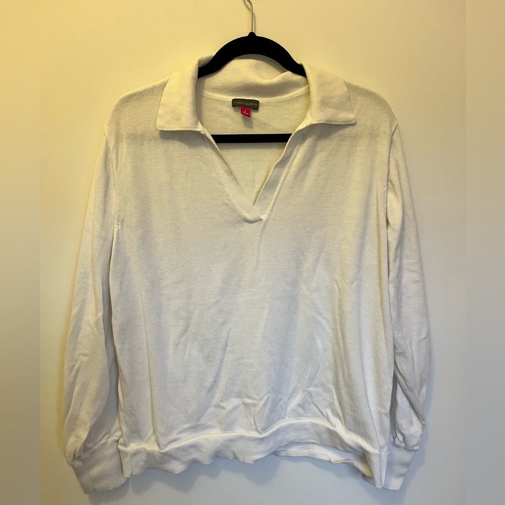 Vince Camuto White Knit Top